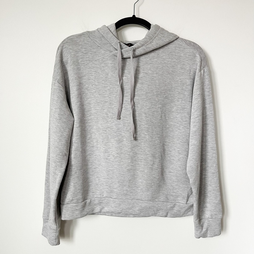 Quince Supersoft Fleece‎ Pullover Hoodie Heather Gray Womens Small